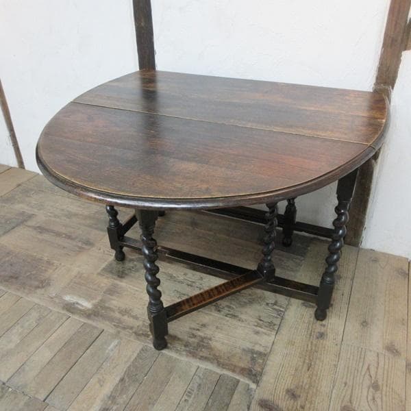 イギリス アンティーク 家具 ゲートレッグテーブル ツイスト 英国 6127e