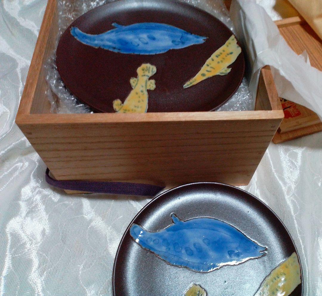 九谷吸坂窯　魚之銘々皿5枚組