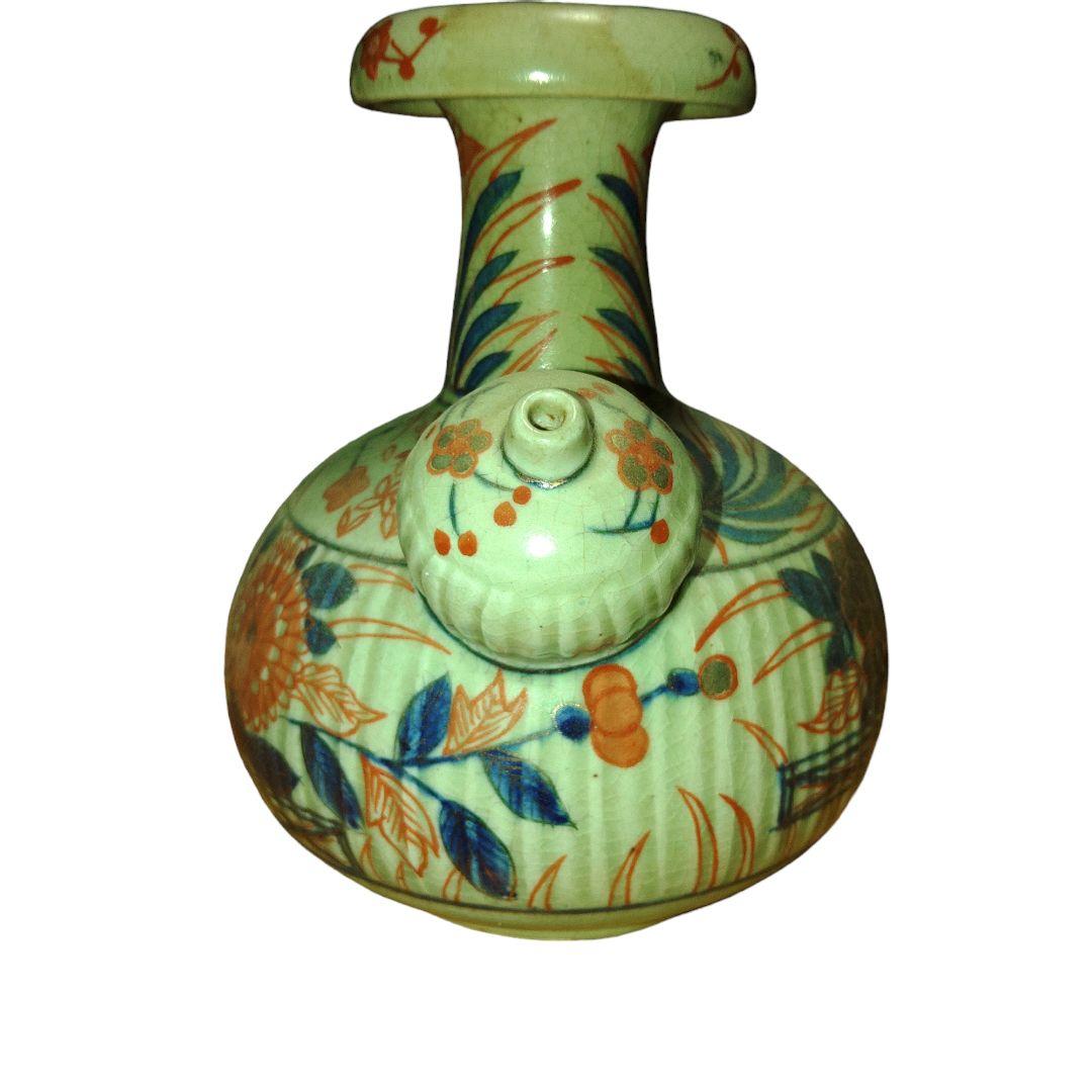 草花文ケンディ水注　アンティーク