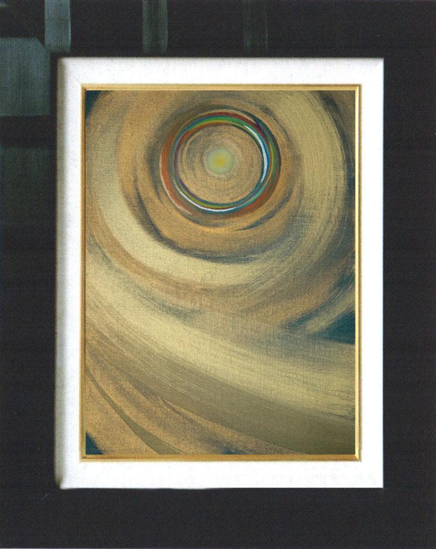 油絵 菅家令子 絵 絵画インテリア額付(黒) F4-G212023 風景祈り希望