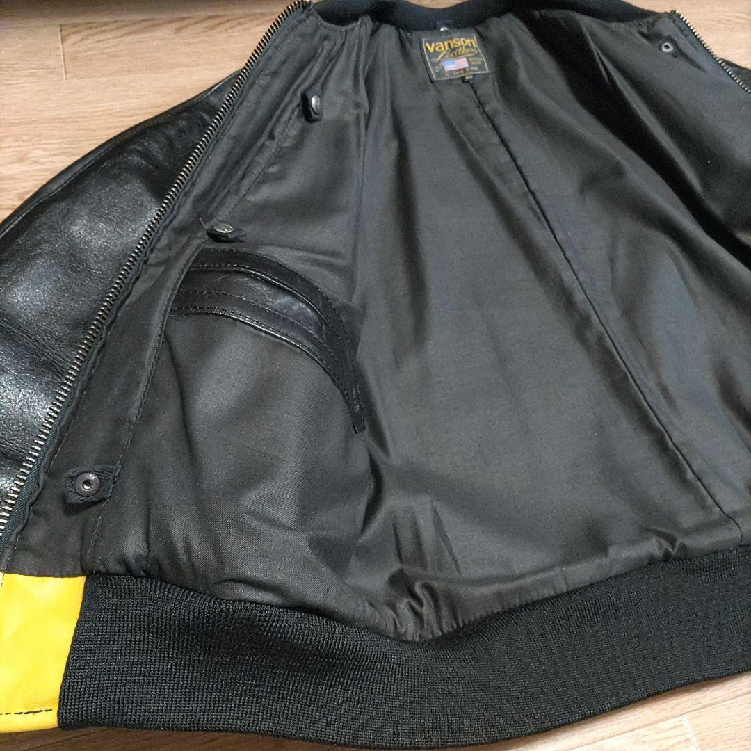 【40サイズ】Vanson TJV レザジャケット　スタジャン