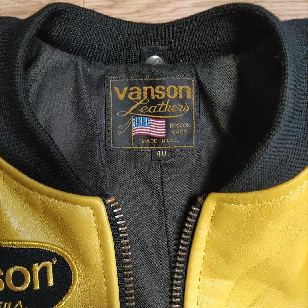 【40サイズ】Vanson TJV レザジャケット　スタジャン