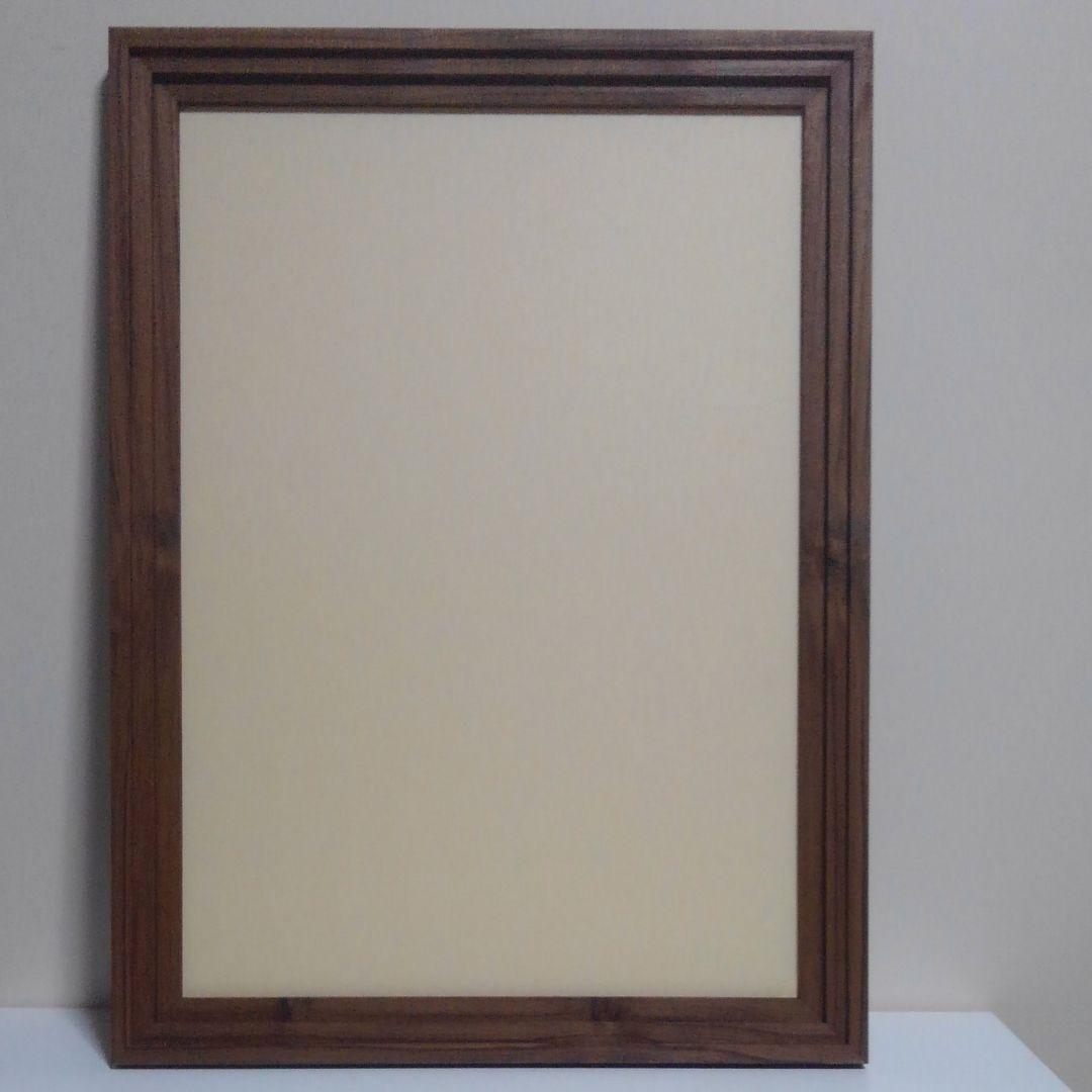 階段型面取り　B3 チーク無垢材　額縁　アクリル ポスターフレーム