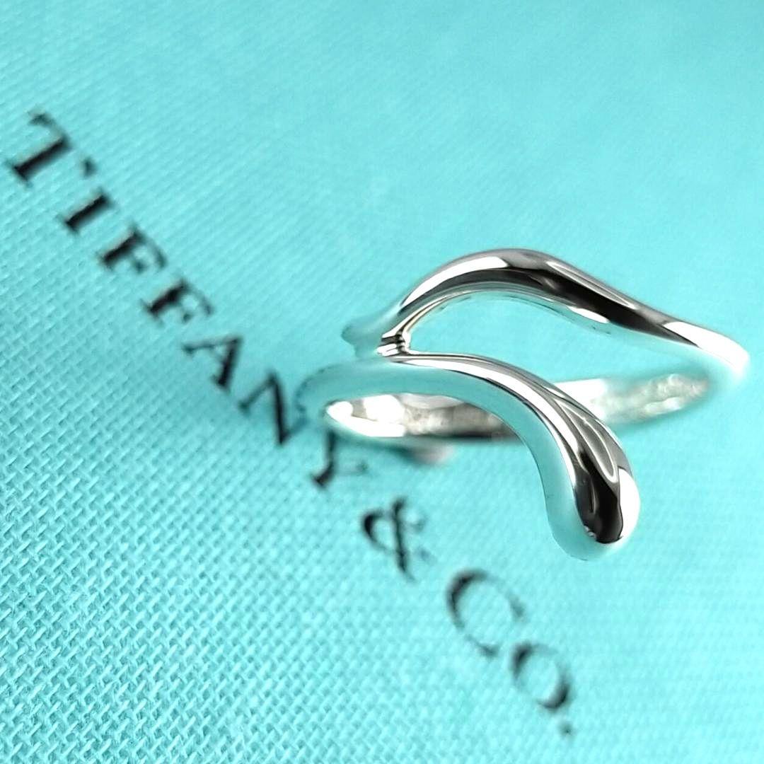 ●SALE●【ティファニー】ティアドロップ　ウェーブ　リング　８号　2309