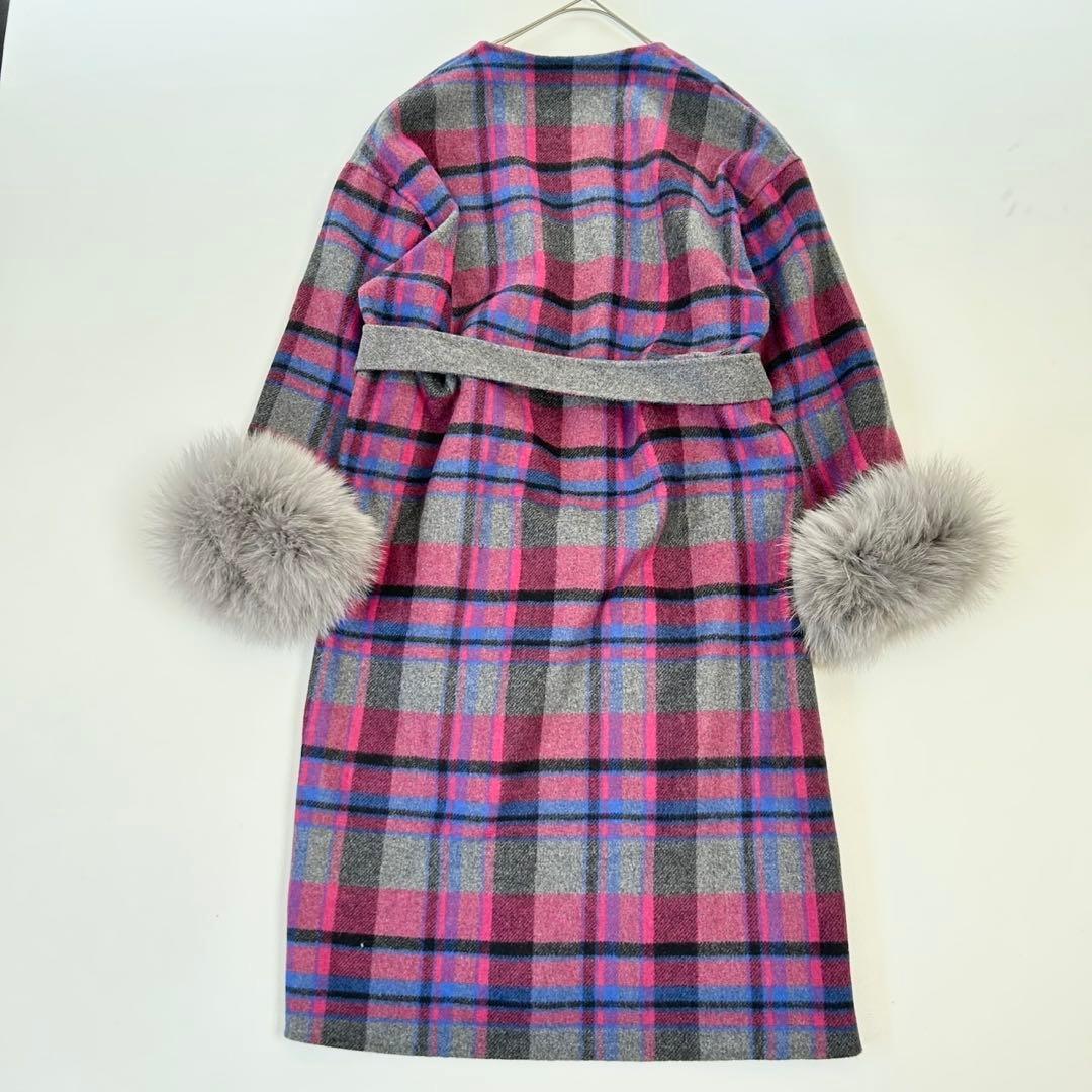 美品 グレースコンチネンタル リバーシブル ファー コート MANTECO