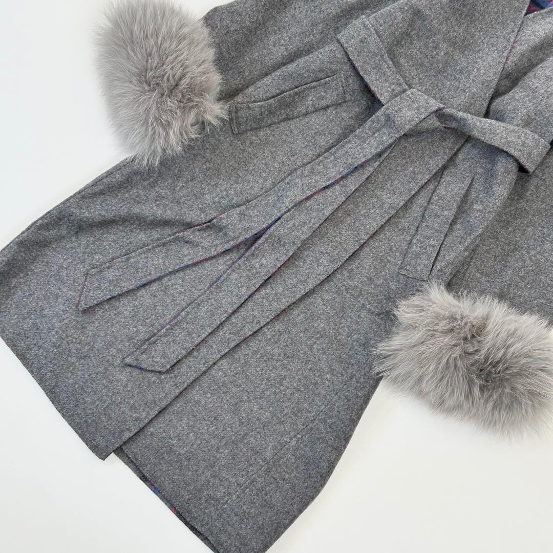 美品 グレースコンチネンタル リバーシブル ファー コート MANTECO