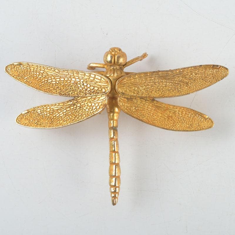 古銅鍍金　玉石装飾　蜻蛉など　昆虫　置物　4点まとめて　V　9552