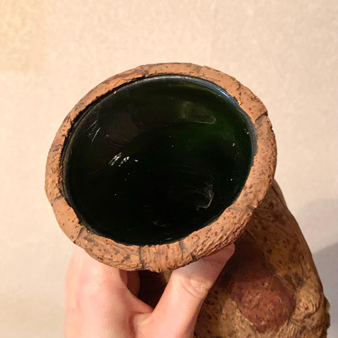 樹皮コルクで覆われたガラス瓶(スクエア)