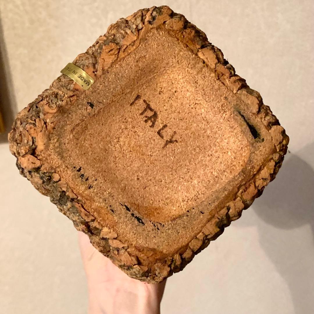 樹皮コルクで覆われたガラス瓶(スクエア)