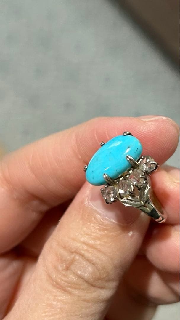 商*子様 agete ターコイズ ホワイトトパーズ　リング　11号