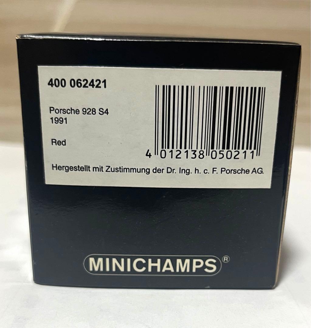 ミニチャンプス 1/43 ポルシェ 928 S4 1991 レッド