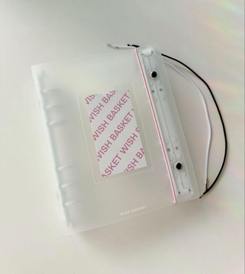 ラスト1点 韓国　A6バインダー　リフィル　ダブルリングバインダー　白