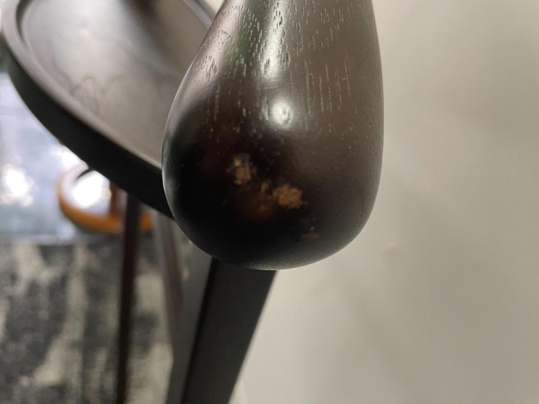 【美品】旭川家具 カンディハウス 小物置き付き ハンガースタンド/コートハンガー