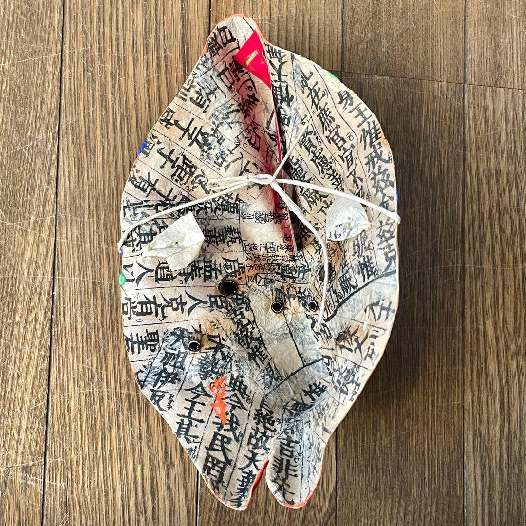 京都　嵯峨面　「干支・とり」鳥　酉　縁起物　厄除け魔除け　藤原孚石作　民芸　民藝