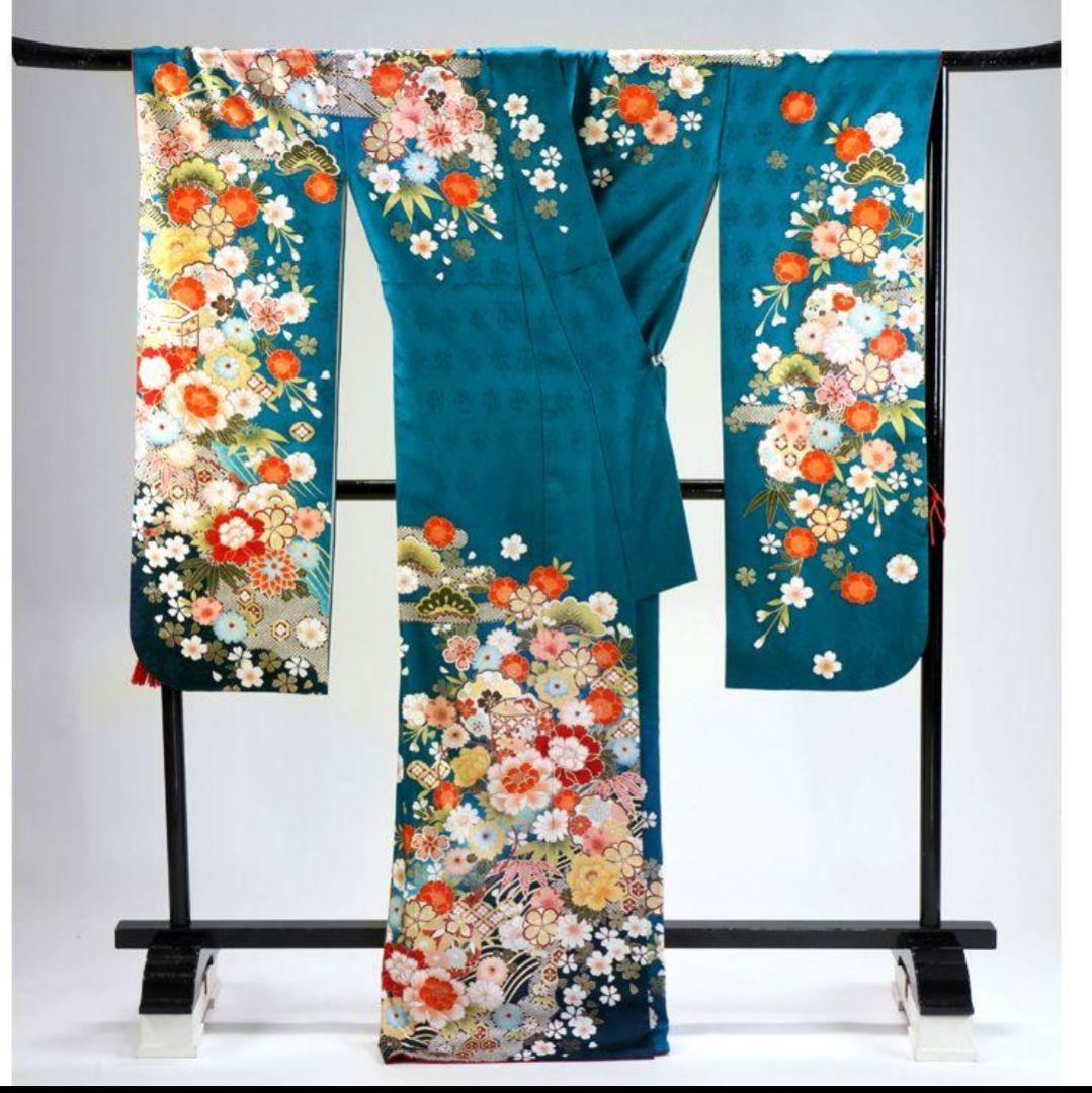振袖フルセット‼️ターコイズブルーで素敵なお色