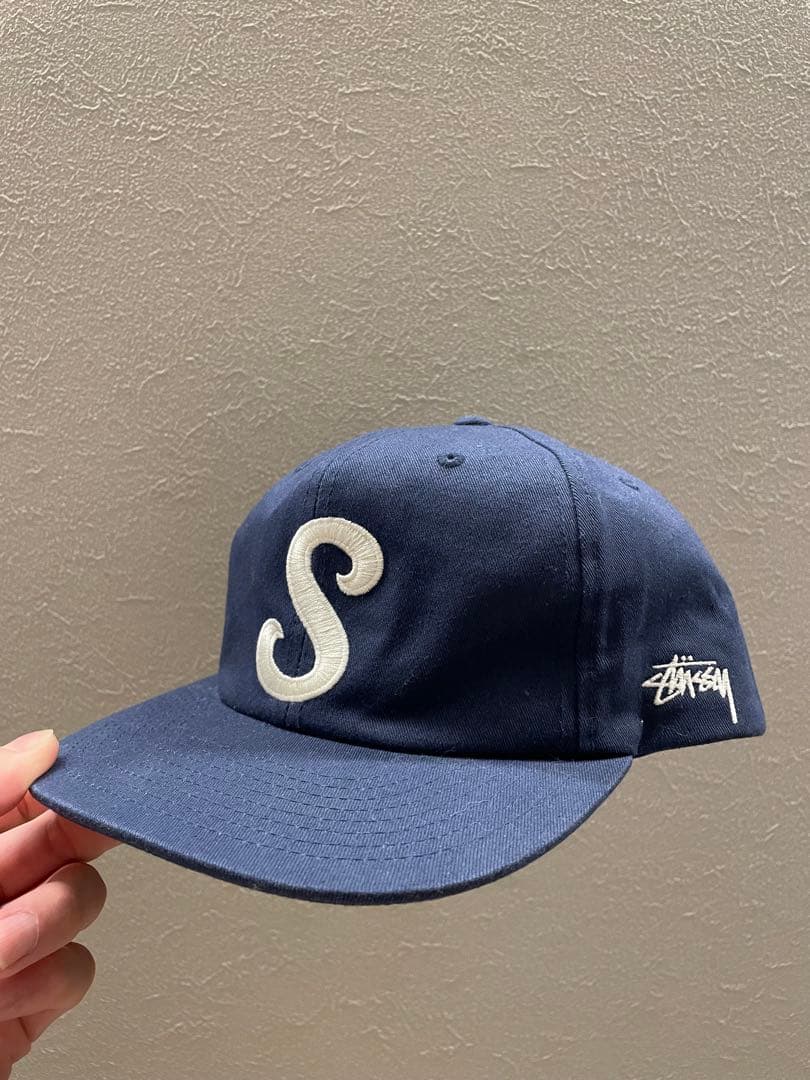 金*生様 Stüssy Sロゴ ネイビーキャップ 90s ヴィンテージ