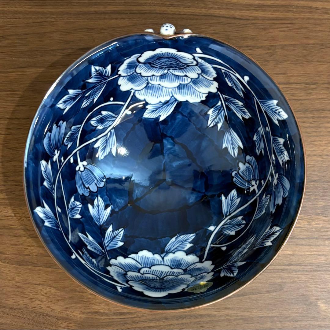 清水焼 秀峰 菓子鉢 盛鉢 交趾牡丹