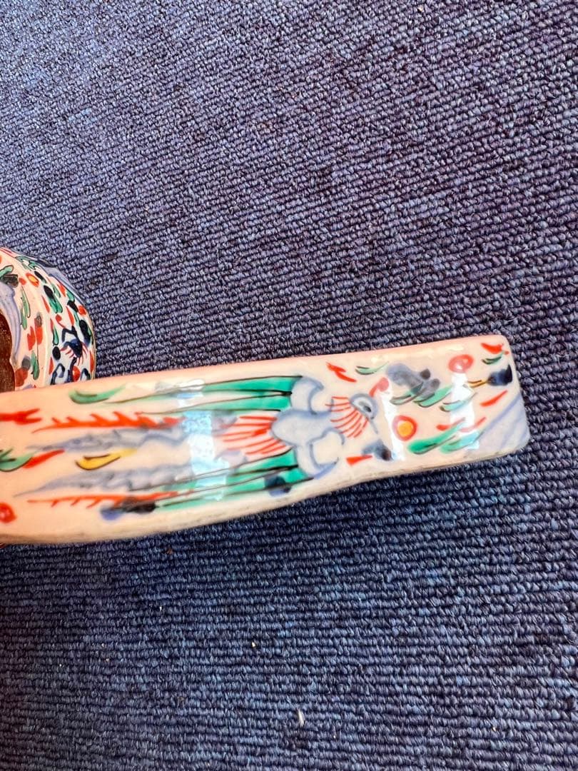 1035 中国　骨董　大明萬暦年製　龍紋　瓢箪型　硯　2客　時代物