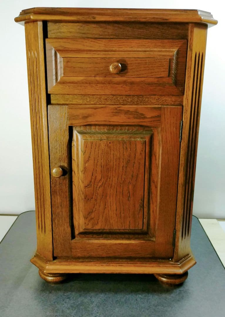 オーク材 ミニキャビネット 棚 コンソール アンティーク ヴィンテージ