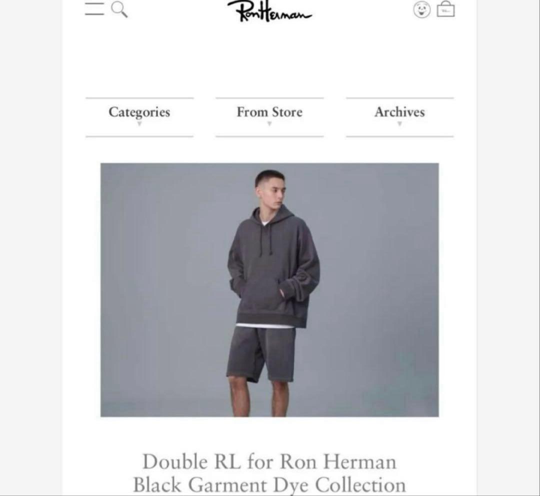 新品　別注RRL×Ron Herman Garment Dyed Hoodie