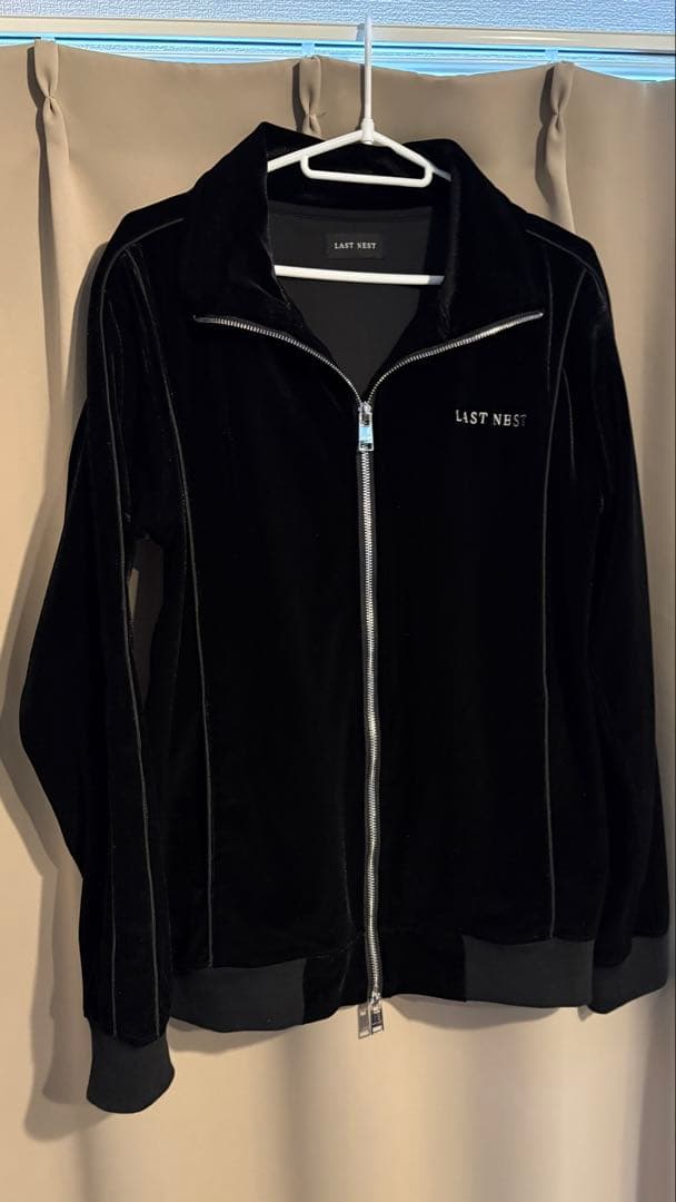 LAST NEST ブラック ベロアジャケット L badhop