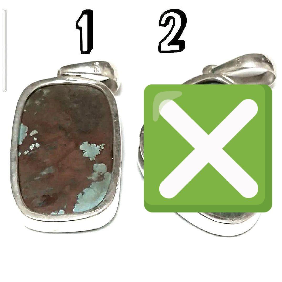 ★スパイダーターコイズ 大粒ペンダント①(SA+)