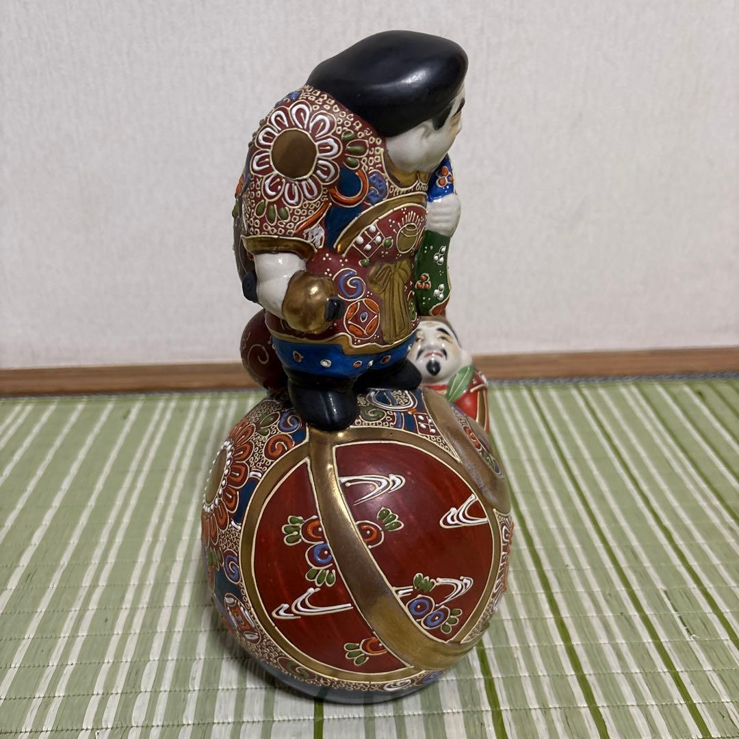 九谷焼　九谷　恵比須　大黒天　焼き物　置物　工芸品　七福神　恵比寿　レトロ