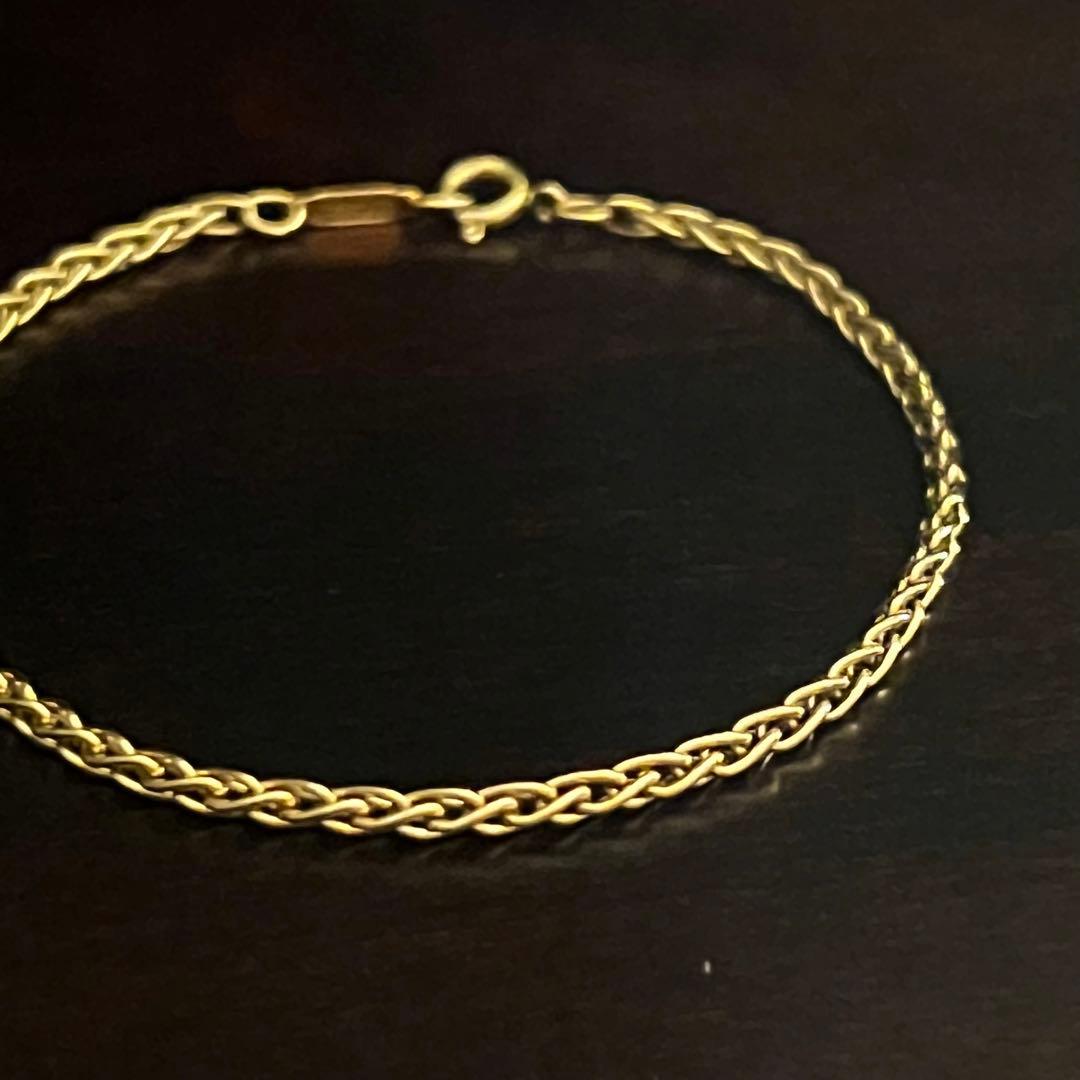 ヴィンテージ ティファニー 18K ゴールド スモール ブレイド ブレスレット