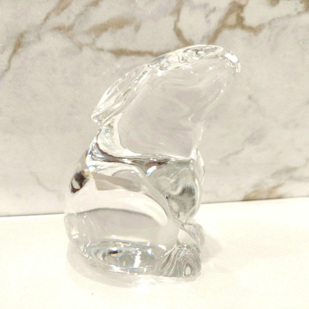 美品　Baccarat　バカラ　クリスタル　うさぎ　動物　フィギュリン　オブジェ