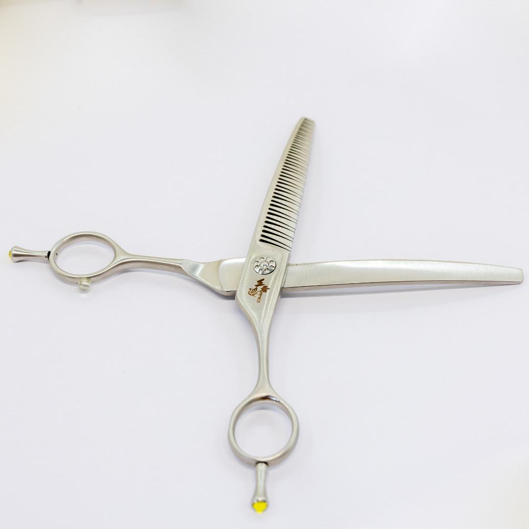 7インチ　3D グラデーション　カーブブレンディングシザー　vg10 コバルト