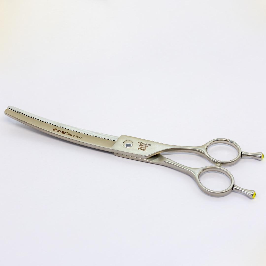 7インチ　3D グラデーション　カーブブレンディングシザー　vg10 コバルト