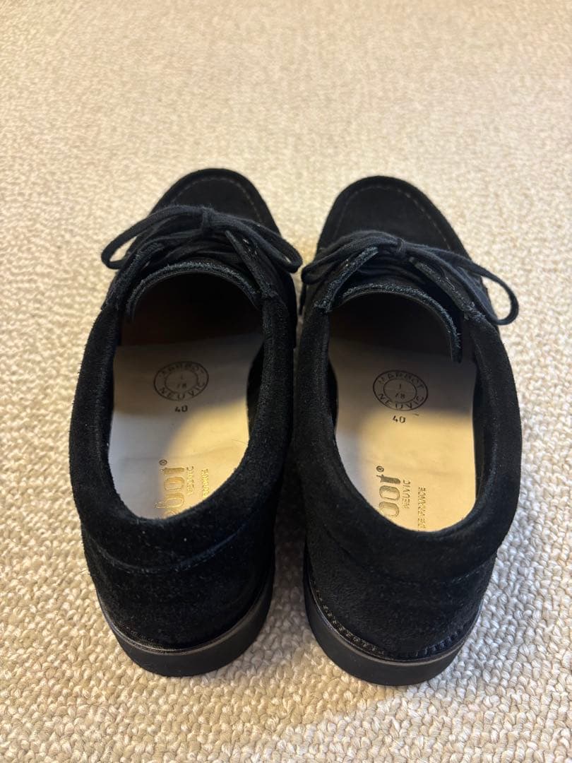 Marbot モカシンシューズ スエード 黒 40