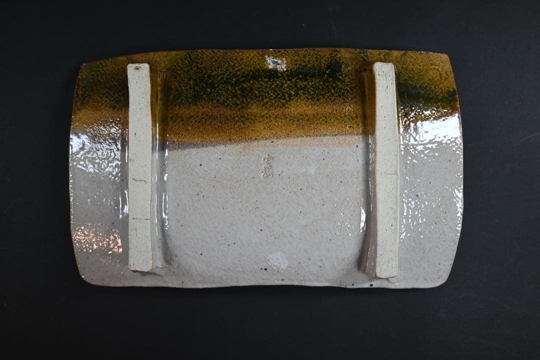 美食道楽　魯山人　織部　大皿　長皿