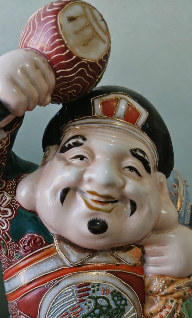 大黒天 置物 七福神 古美術品 金彩 骨董品 アンティーク　縁起物