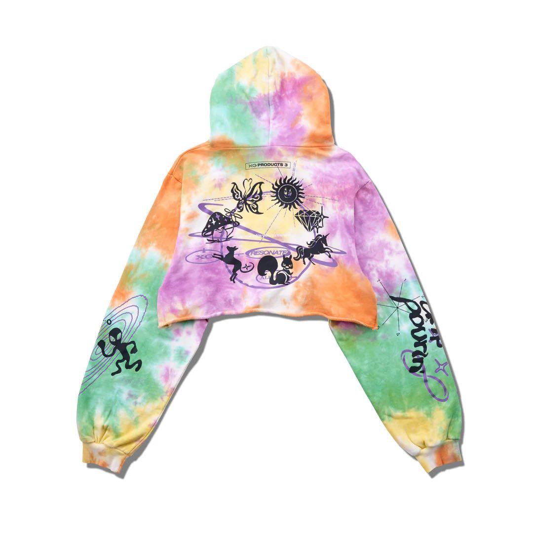ミュージシャン XG Tie-Dye Cropped Hoodie M