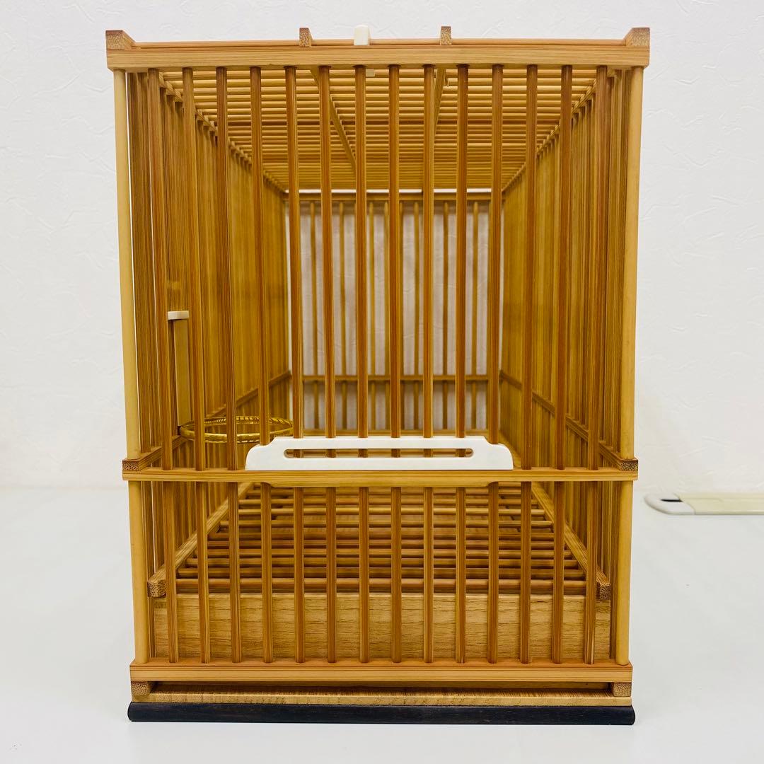 竹製 名人鳥籠 鳥籠職人 倭文鬼久美 倭作 シドリ 尺2 鳥カゴ 未使用品