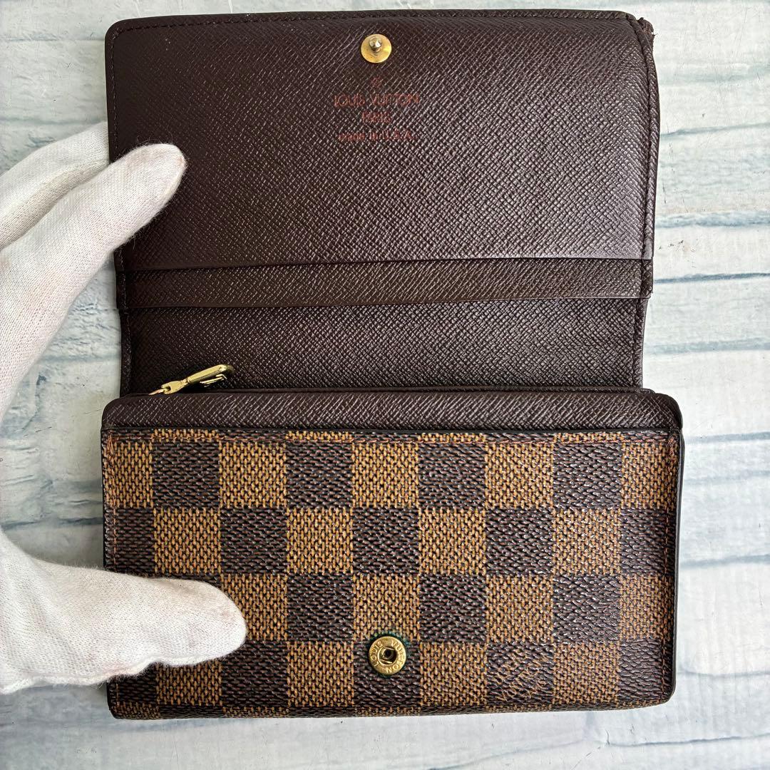 極美品　50 LOUIS VUITTON ルイヴィトン ダミエ 折り財布　oh4