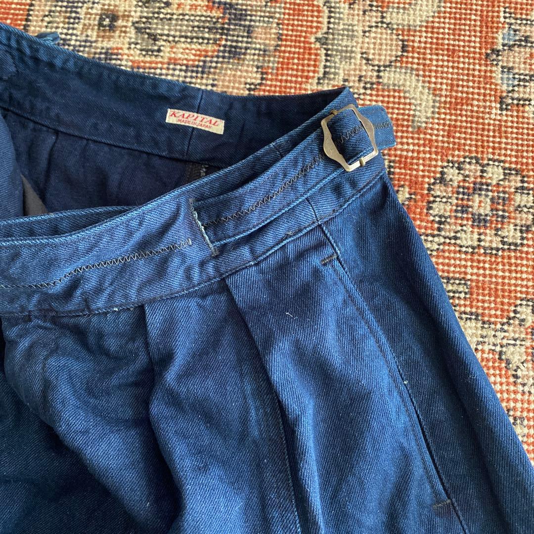 キャピタルKAPTAL デニムスカート インディゴ