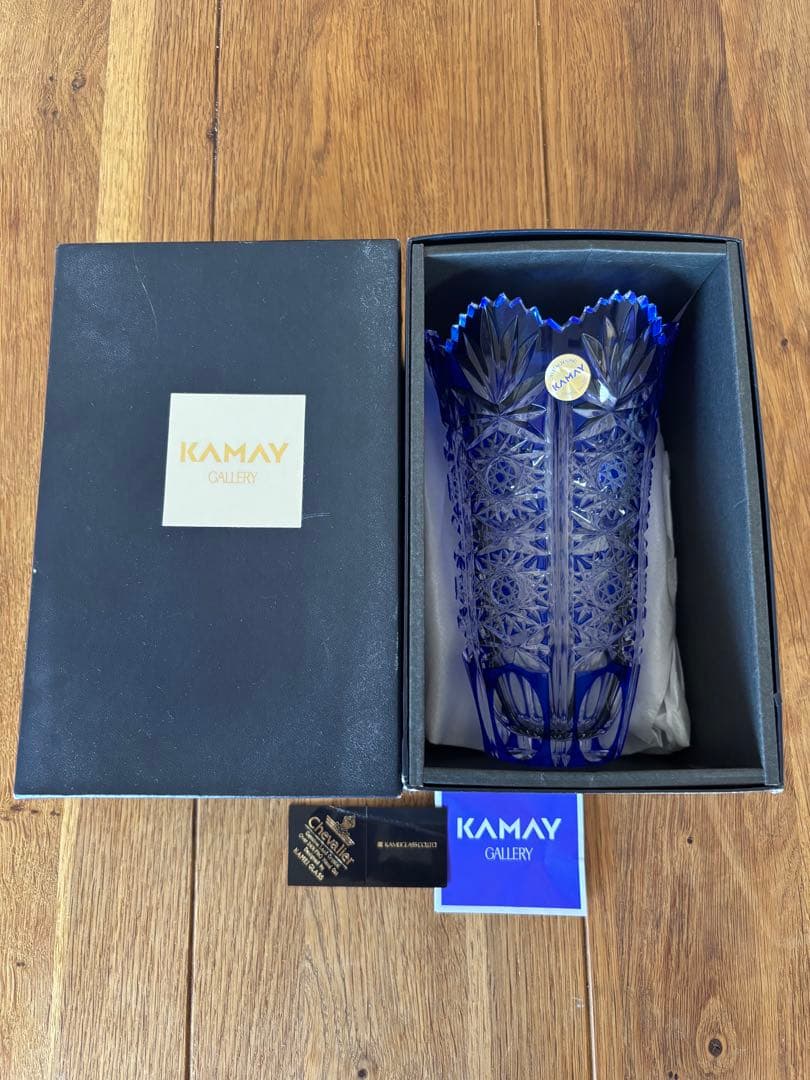 新品KAMAY カメイガラス ガラス花瓶フラワーベース