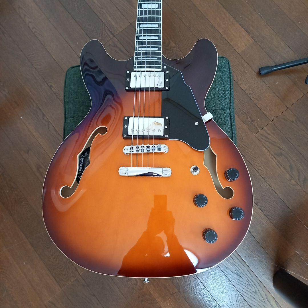 『極美品』GROTE guitar グロート セミアコ―スティックギター