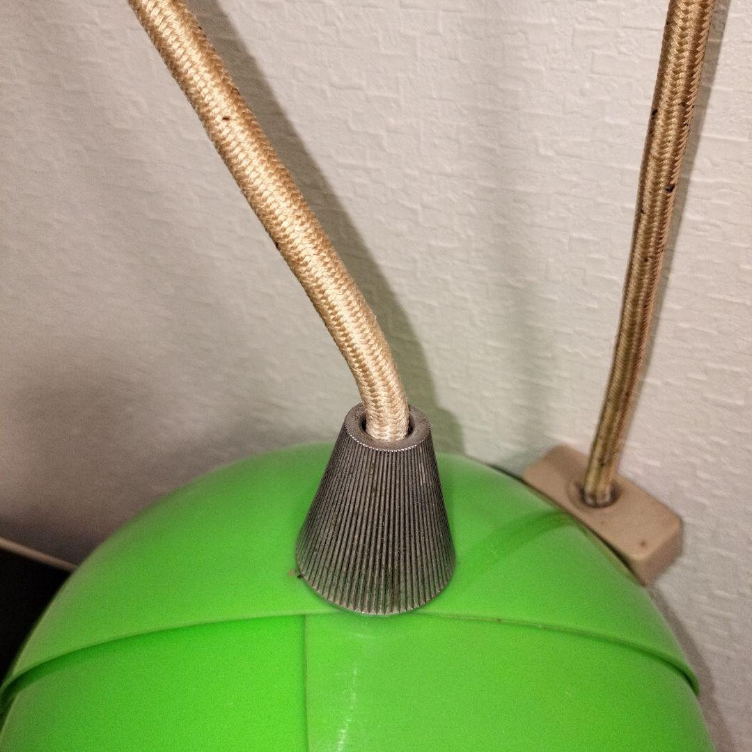 昭和レトロ レトロポップチューリップ型の電気傘 ライト 緑