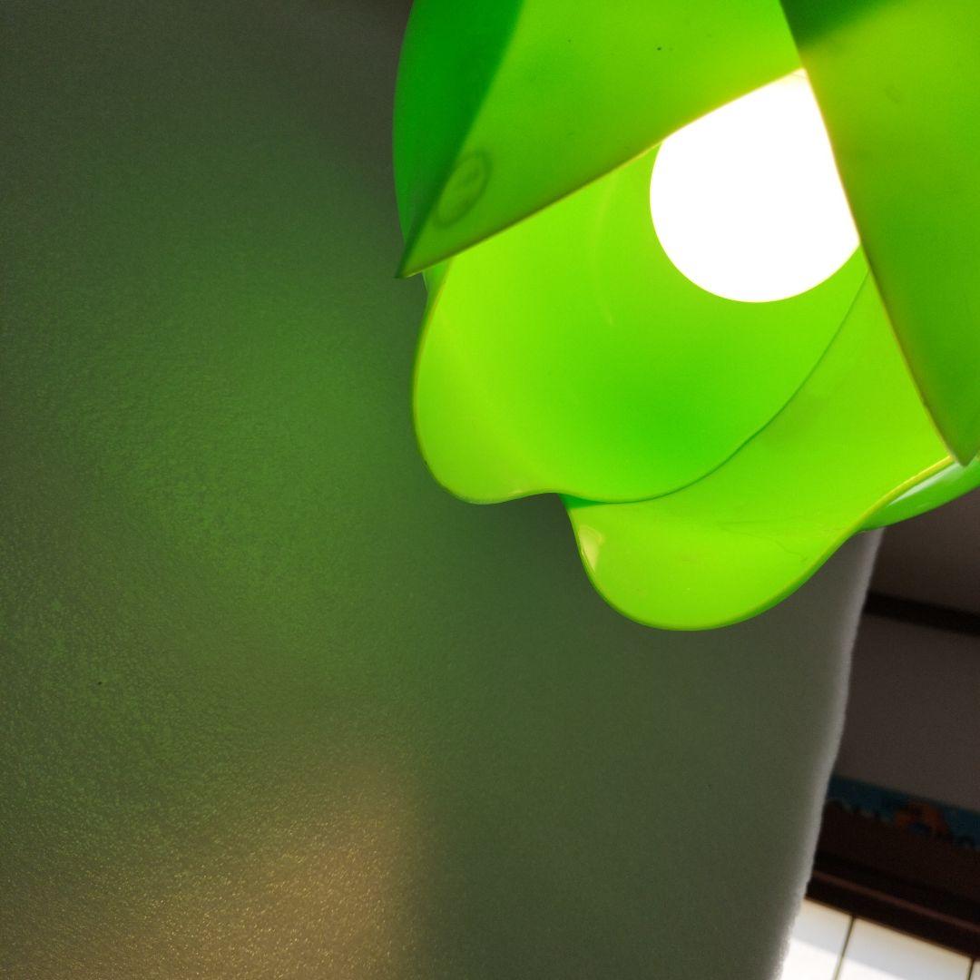 昭和レトロ レトロポップチューリップ型の電気傘 ライト 緑