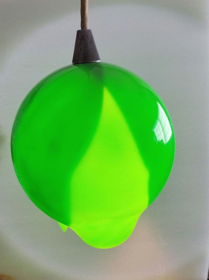 昭和レトロ レトロポップチューリップ型の電気傘 ライト 緑