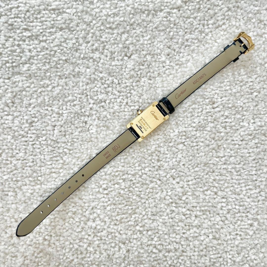 Cartier カルティエ タンクアメリカンミニ ベルト アリゲーター ネイビー