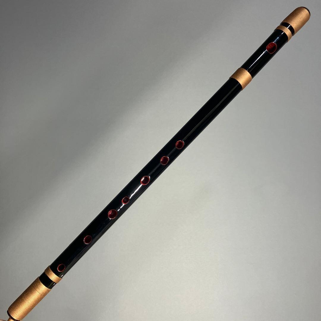 【篠笛 五本調子A管 】唄物　ドレミ調 CMR5-69 天地糸巻　西洋音階 黒塗