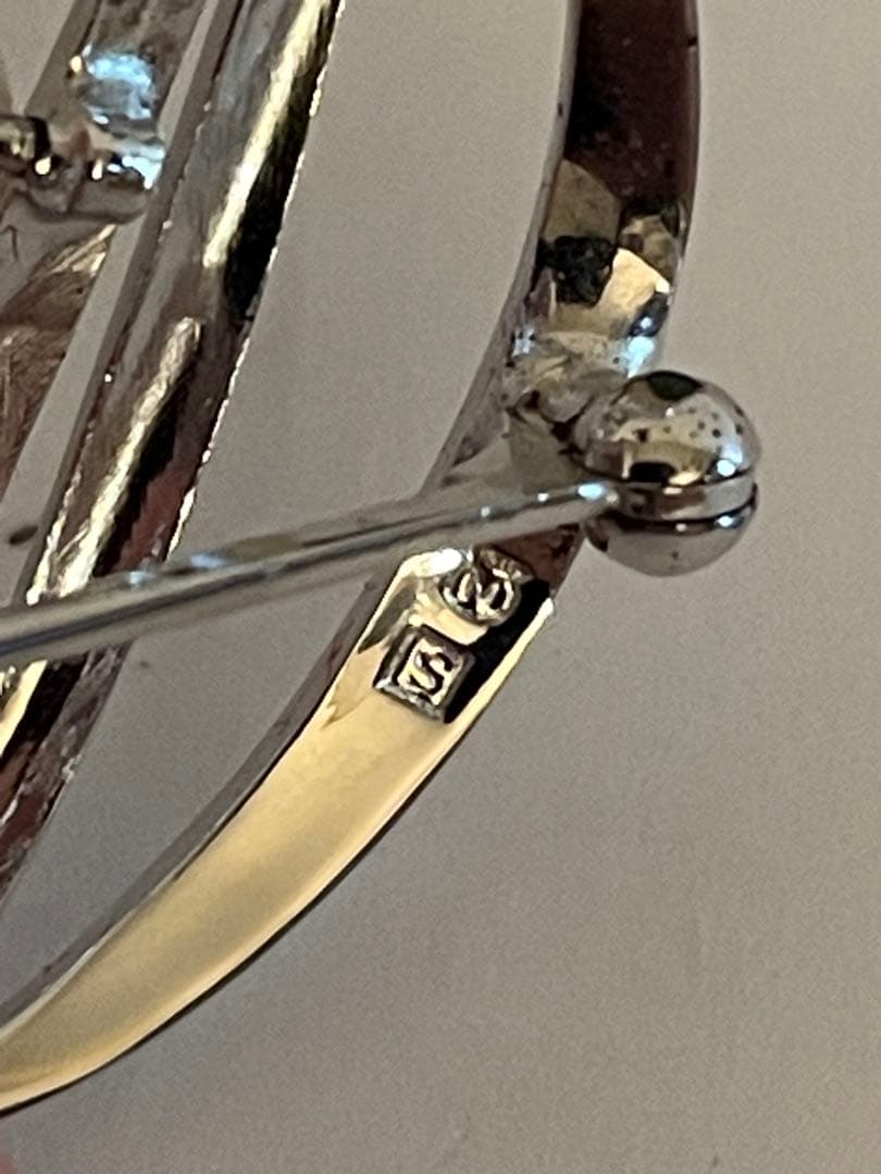 MIKIMOTOミキモト ８粒 パールブローチ シルバー あこや真珠