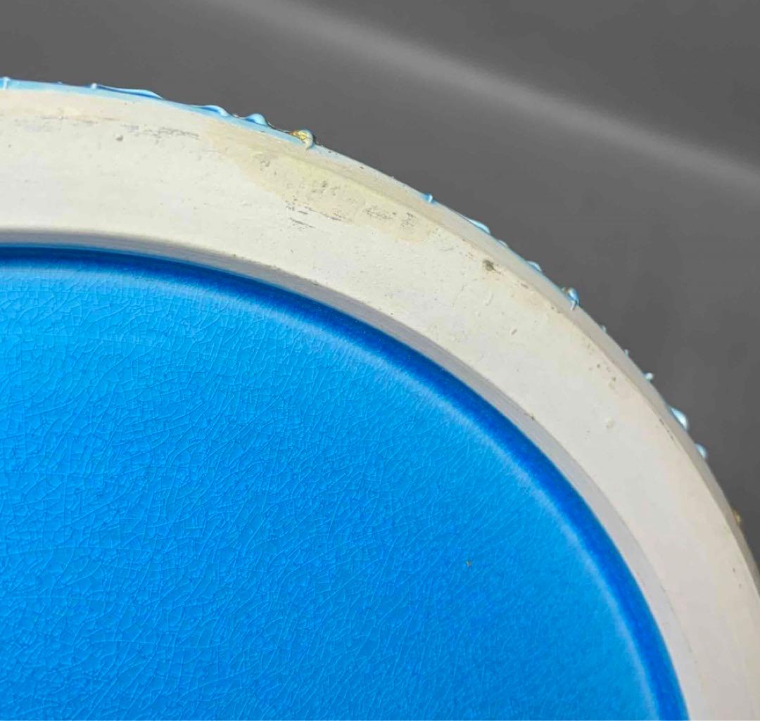 茶道具　浅葱交趾青海波水指　宮川香雲