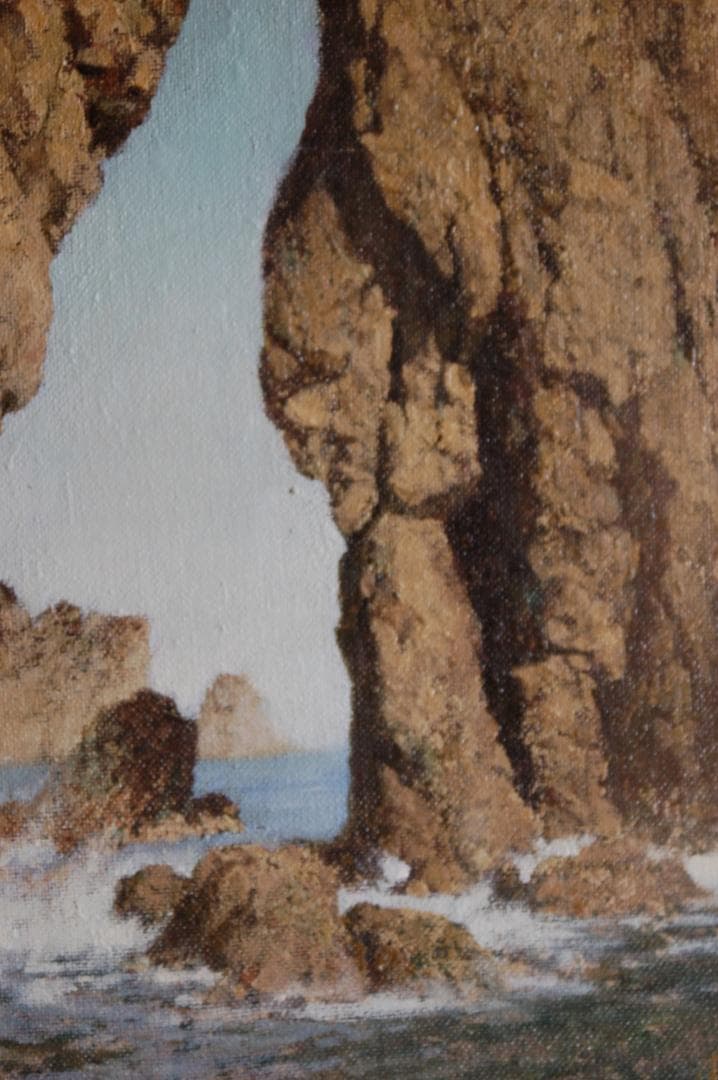 再値下げ!中国人作家 李 連文 [小 島」 8号 油彩,真作保障品