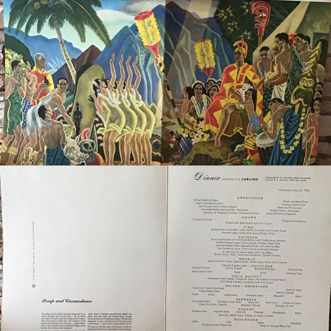 ハワイアン ビンテージ マトソンライン メニュー4点セット 1956年