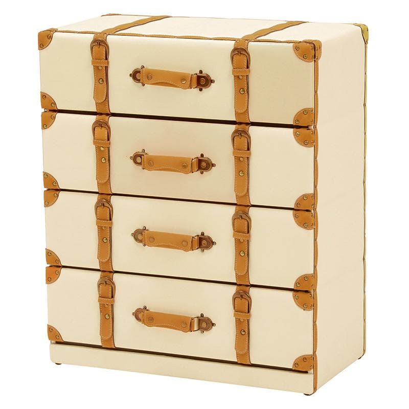 【新品・未使用】チェスターシリーズ　チェスト　トランク風チェスト４段